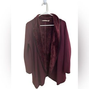 Soft Surroundings Burgundy Cardigan Size M